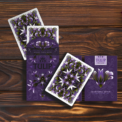 Grand Tulip Purple Playing Cards by Dutch Card House Company